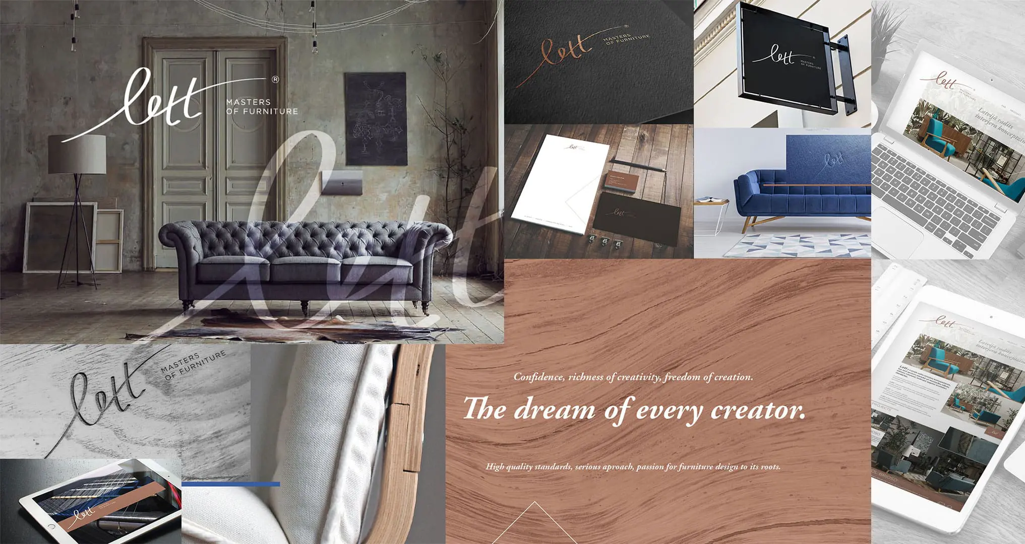 LETT. Furniture brand identity.