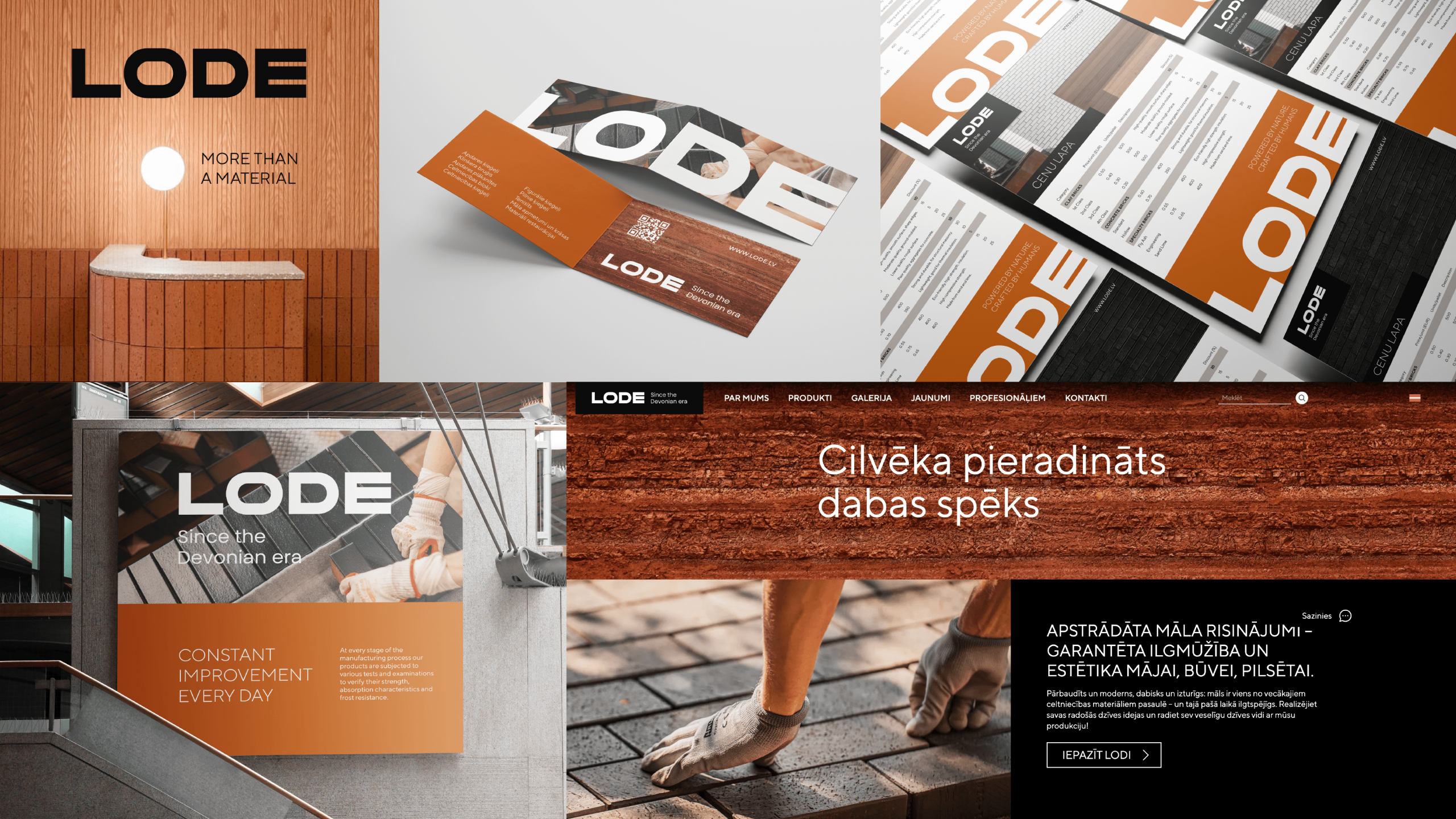 LODE. Rebranding of a ceramic building materials producer group