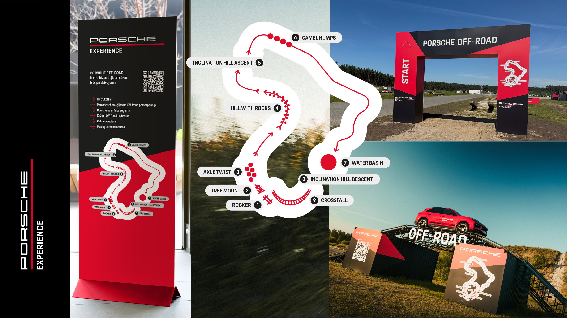 PORSCHE. Car brand off-road experience track design.