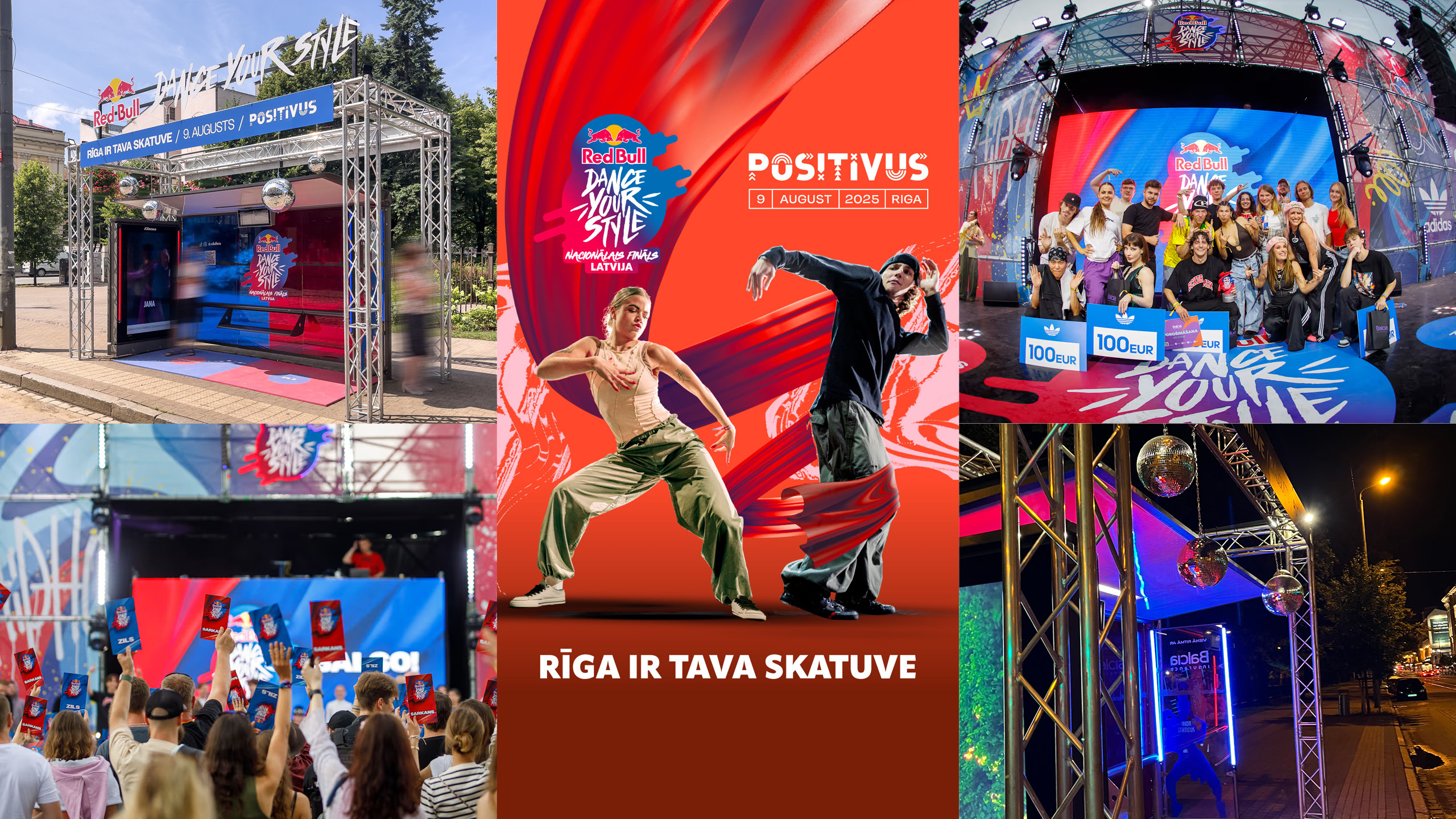RED BULL. Enerģijas dzēriena “Dance Your style” pasākuma aktivizācijas kampaņa un skatuves dizains.