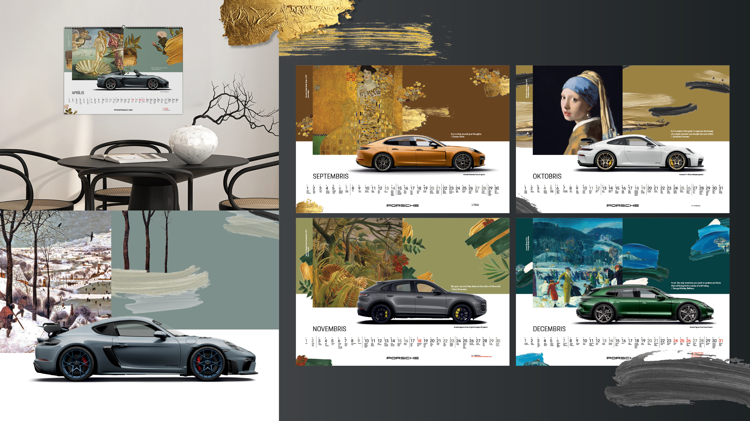 PORSCHE. 2025. calendar — concept and design