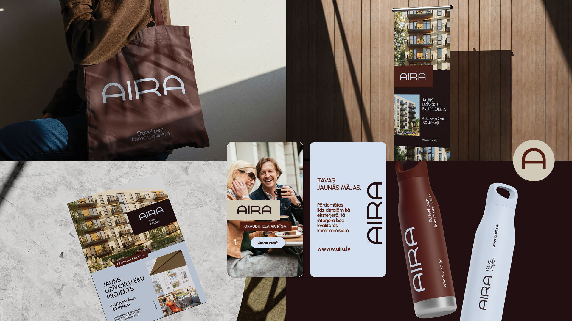 AIRA. Real estate brand for apartment building project.